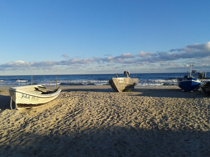 Ferienwohnung in Baabe - Sand und Meer - Fischerboote