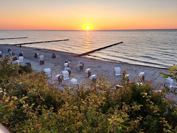 Ferienwohnung in Ostseebad Nienhagen - Urlaubswelt - Sonnenuntergang am Strand