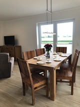 Ferienhaus in Fehmarn OT Gammendorf - Ferienhof Micheel - Essbereich mit Blick &uuml;ber die Felder