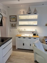 Ferienwohnung in Grömitz - Haus Solymar - Wohnbereich mit offener Küche